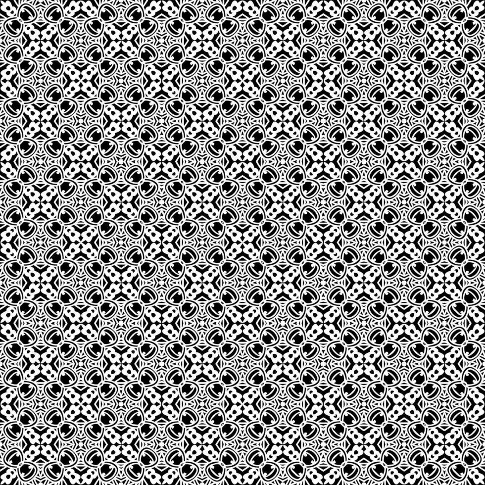 padrão abstrato sem emenda preto e branco. fundo e pano de fundo. design ornamental em tons de cinza. vetor