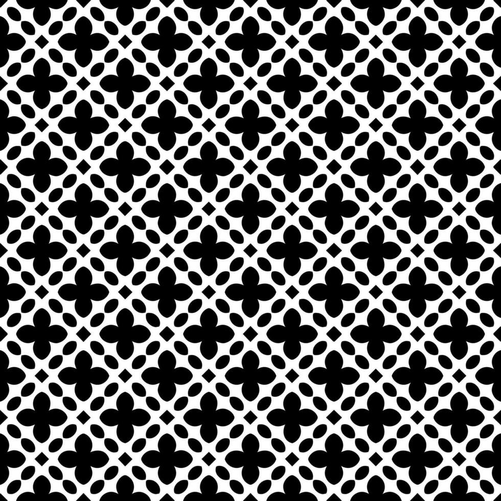 padrão abstrato sem emenda preto e branco. fundo e pano de fundo. design ornamental em tons de cinza. vetor