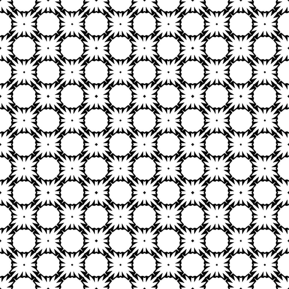 padrão abstrato sem emenda preto e branco. fundo e pano de fundo. design ornamental em tons de cinza. vetor