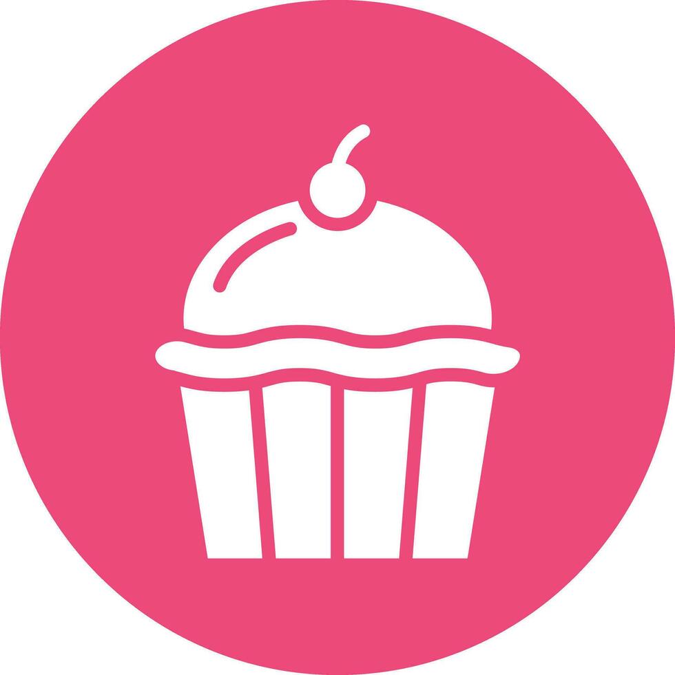 ilustração de design de ícone de vetor de cupcake