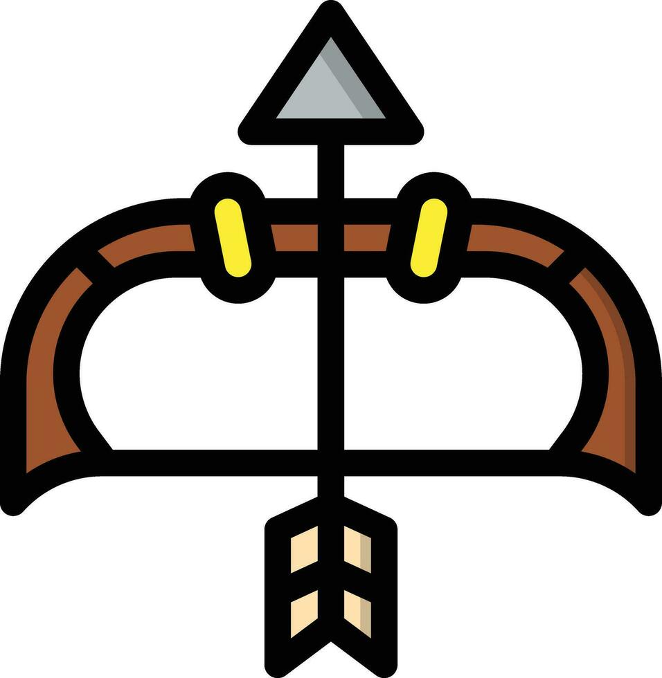 ilustração de design de ícone de vetor de arco