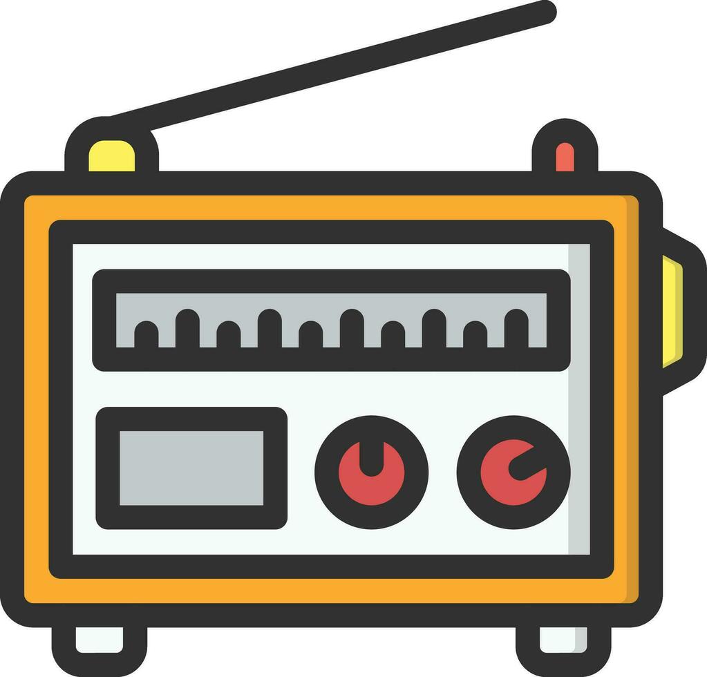 ilustração de design de ícone de vetor de rádio