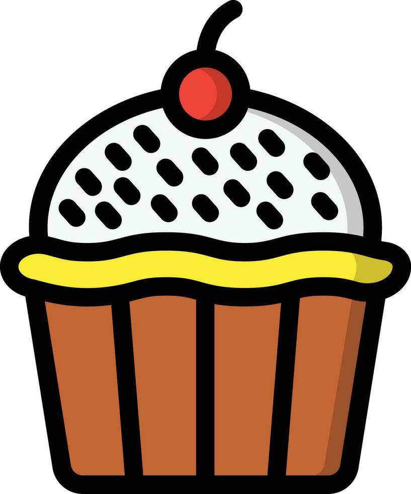 ilustração de design de ícone de vetor de cupcake