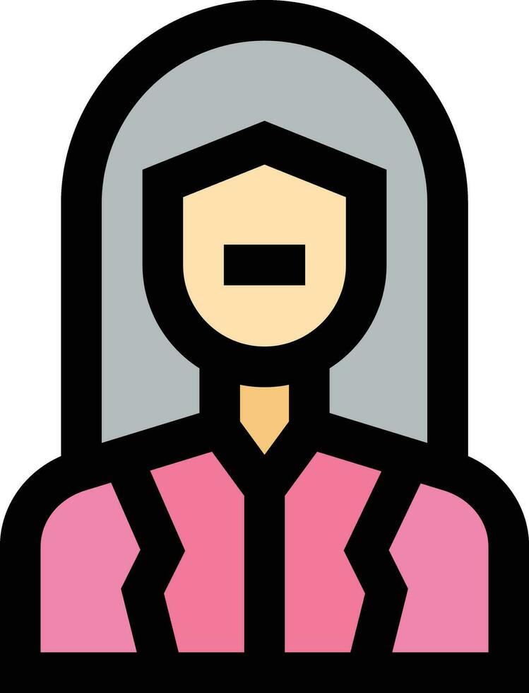 ilustração de design de ícone de vetor feminino