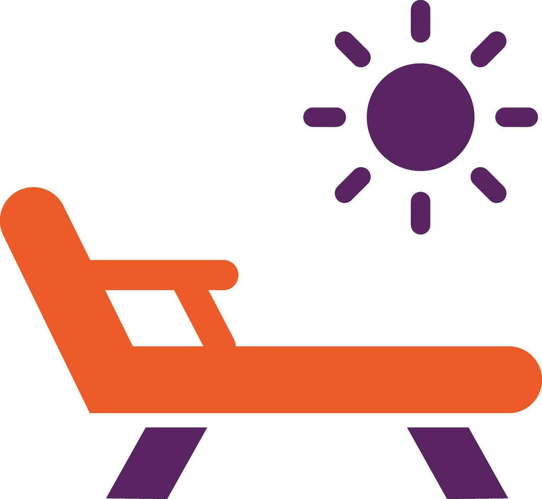 ilustração de design de ícone de vetor de cadeira de convés