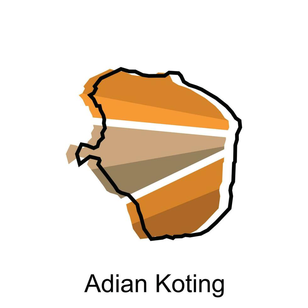 mapa cidade do adian koting ilustração projeto, mundo mapa internacional vetor modelo, adequado para seu companhia