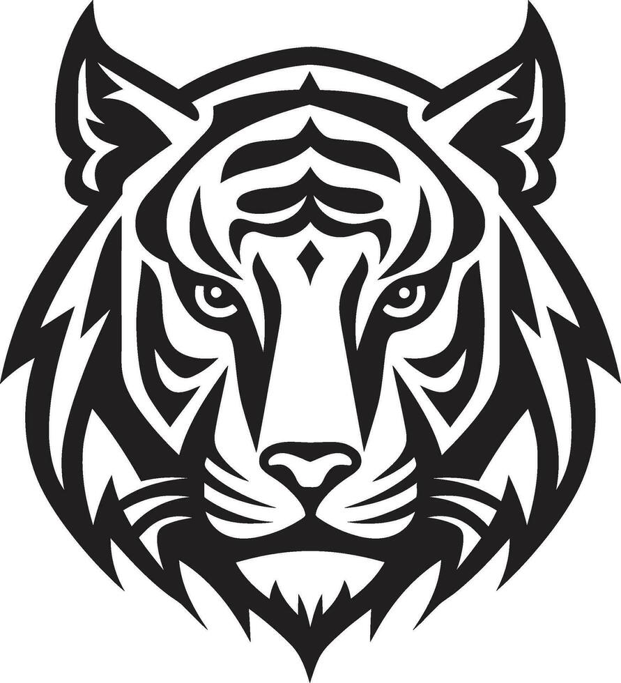exótico tigre vetor arte selva beleza tigre vetor mandala simétrico graça