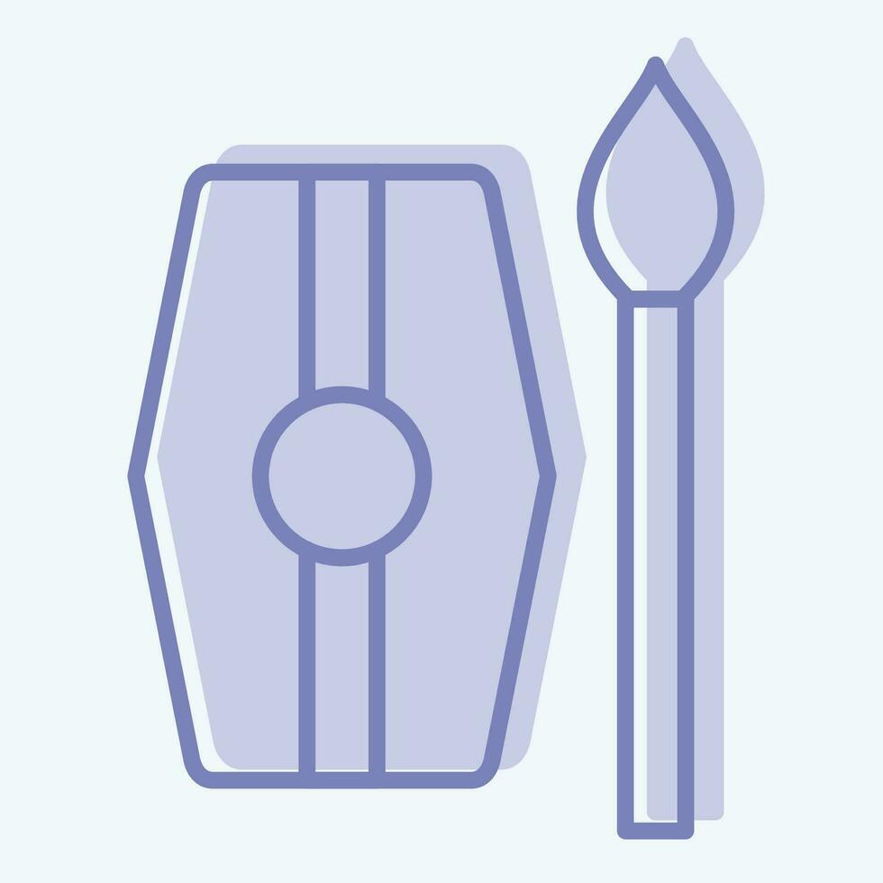 ícone arma 2. relacionado para céltico símbolo. dois tom estilo. simples Projeto editável. simples ilustração vetor