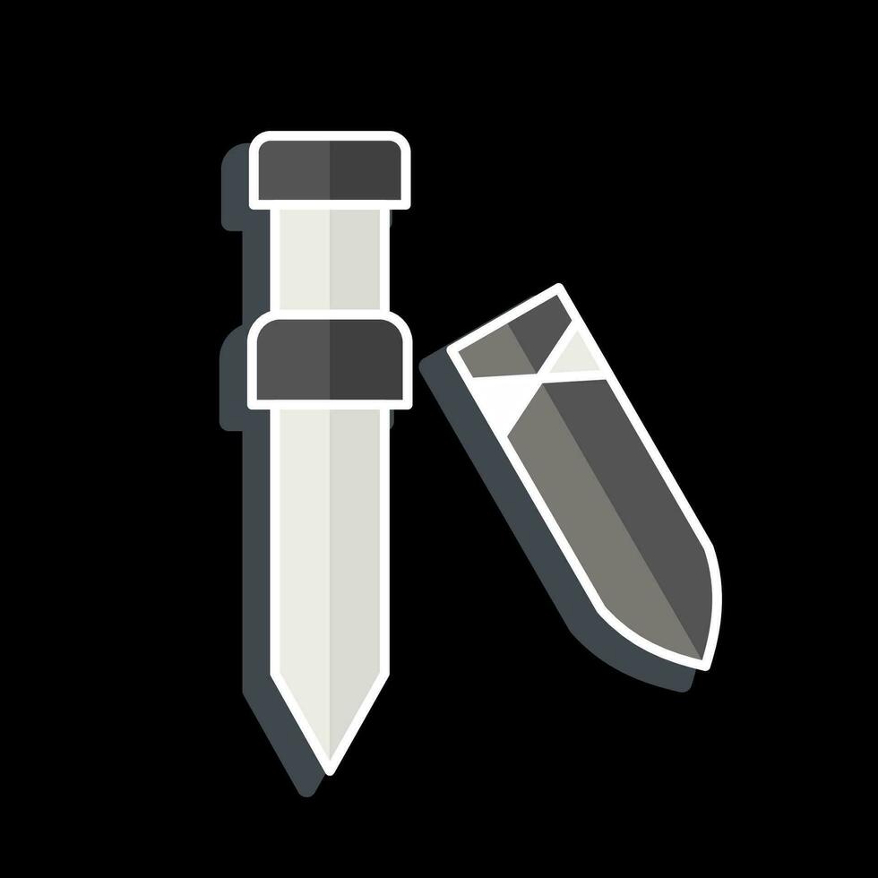 ícone espada 2. relacionado para céltico símbolo. lustroso estilo. simples Projeto editável. simples ilustração vetor