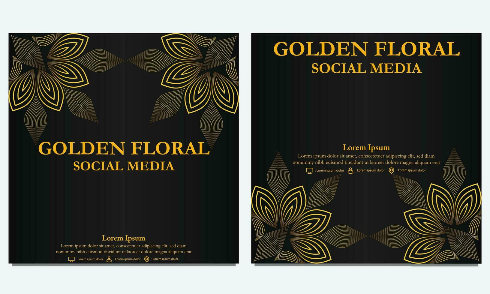 luxo floral social meios de comunicação modelo. adequado para social meios de comunicação publicar, rede bandeira, cobrir e cartão vetor