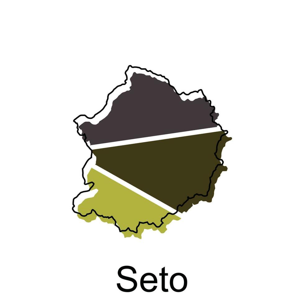 mapa cidade do seto projeto, Alto detalhado vetor mapa - Japão vetor Projeto modelo