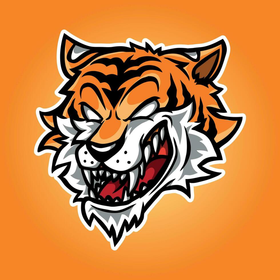 vetor tigre jogador mascote logotipo modelo para esporte negócio e jogos