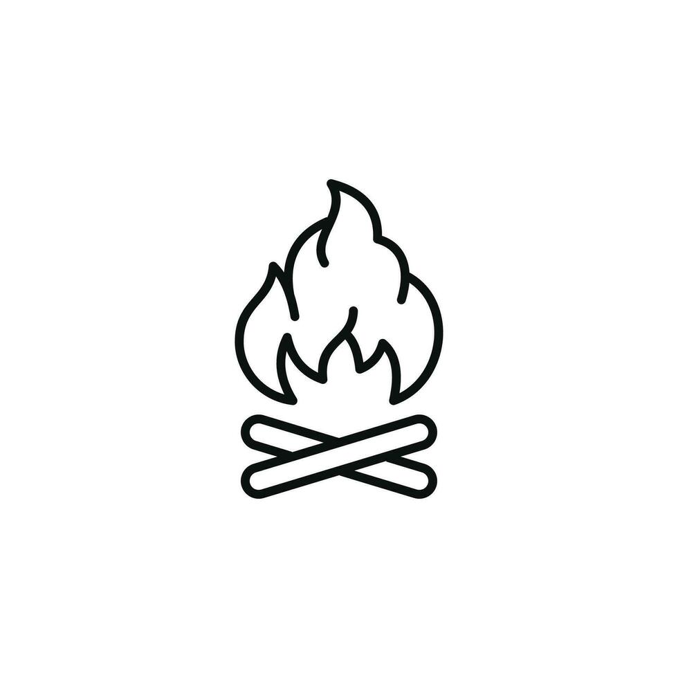 ícone de chama de fogo, ícone preto isolado no fundo branco 13744440 Vetor  no Vecteezy