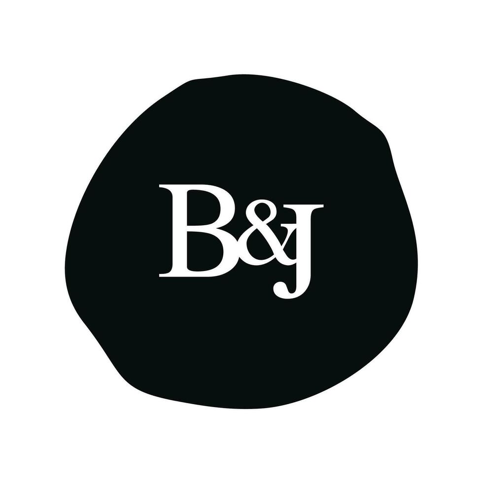 bj inicial logotipo carta escova monograma empresa vetor