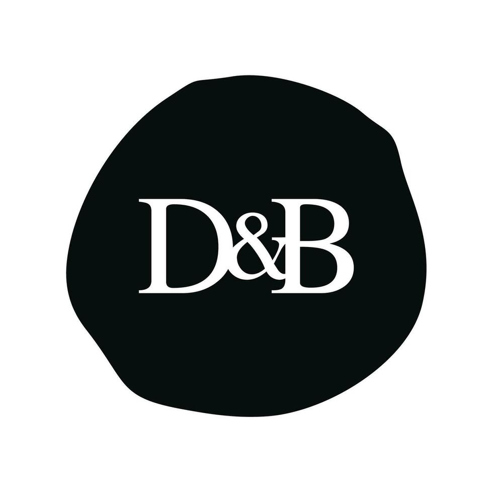 db inicial logotipo carta escova monograma empresa vetor