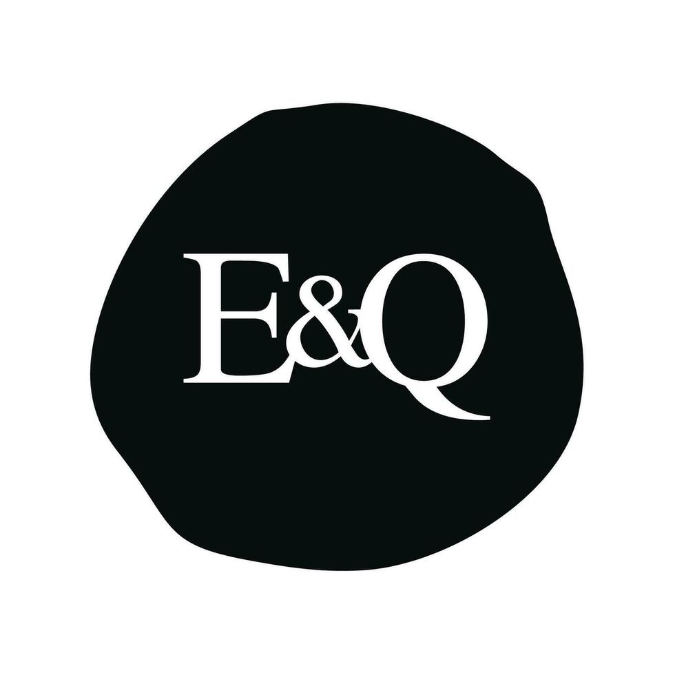 eq inicial logotipo carta escova monograma empresa vetor