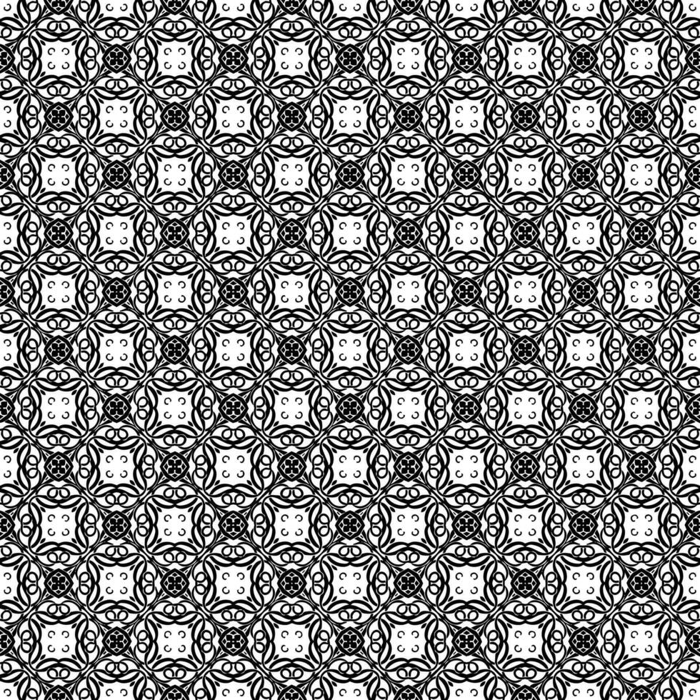 padrão abstrato sem emenda preto e branco. fundo e pano de fundo. design ornamental em tons de cinza. vetor