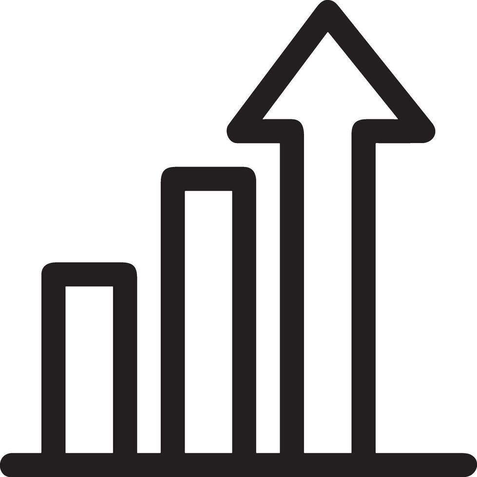 crescimento o negócio ícone símbolo vetor imagem. ilustração do a progresso esboço infográfico estratégia desenvolvimento Projeto imagem