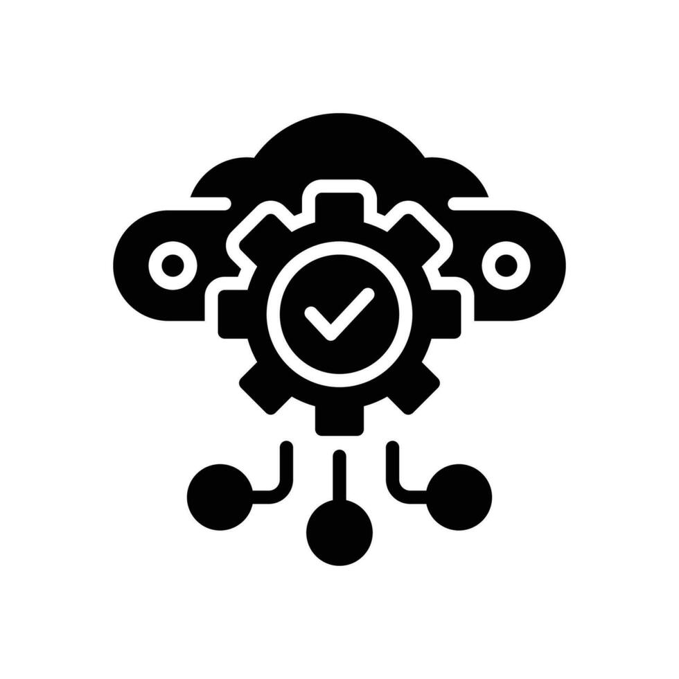 nuvem configurar glifo ícone. vetor ícone para seu local na rede Internet, móvel, apresentação, e logotipo Projeto.