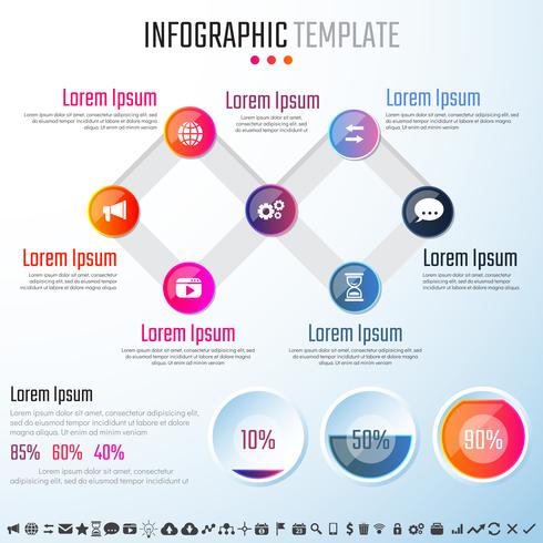 Modelo de design de infografia vetor