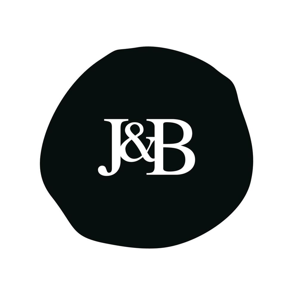 jb inicial logotipo carta escova monograma empresa vetor