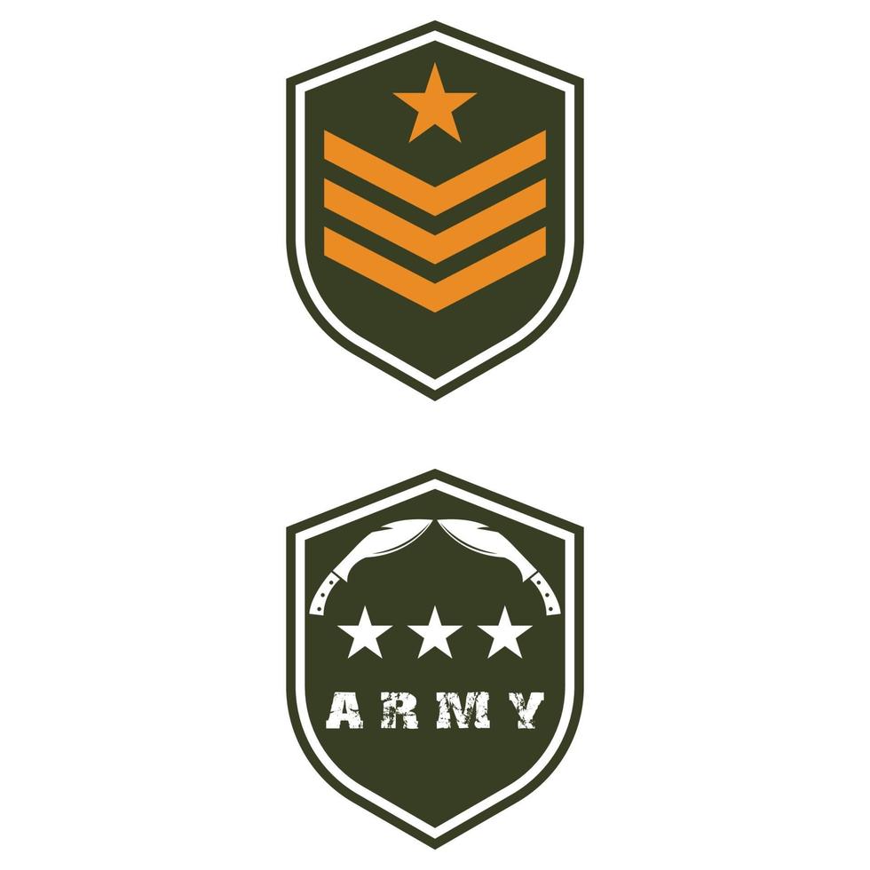 modelo de logotipo de design de ilustração vetorial de ícone militar vetor
