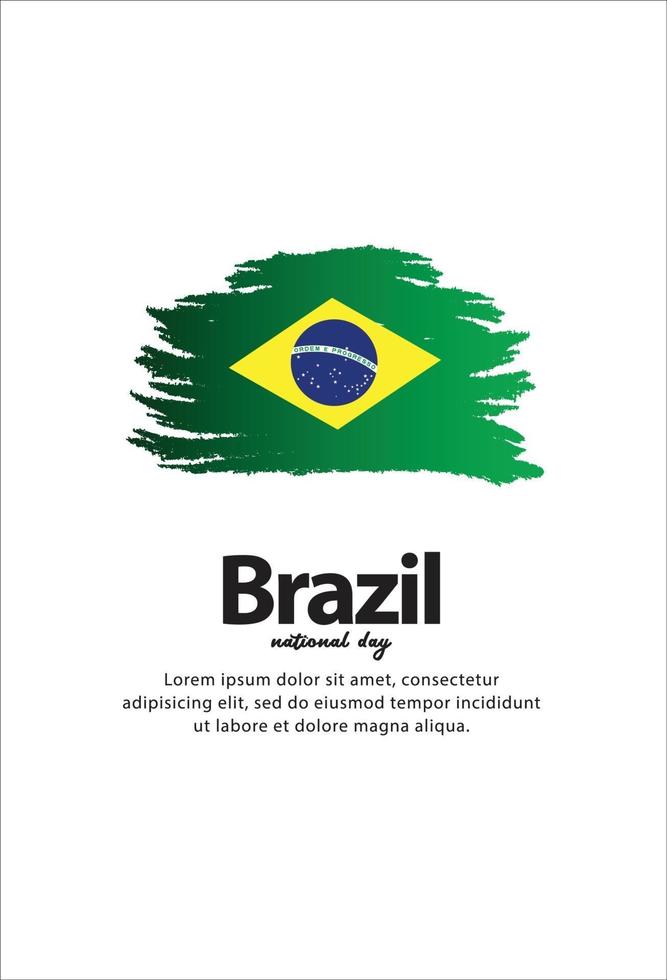 escova o dia da independência do Brasil. ilustração vetorial vetor