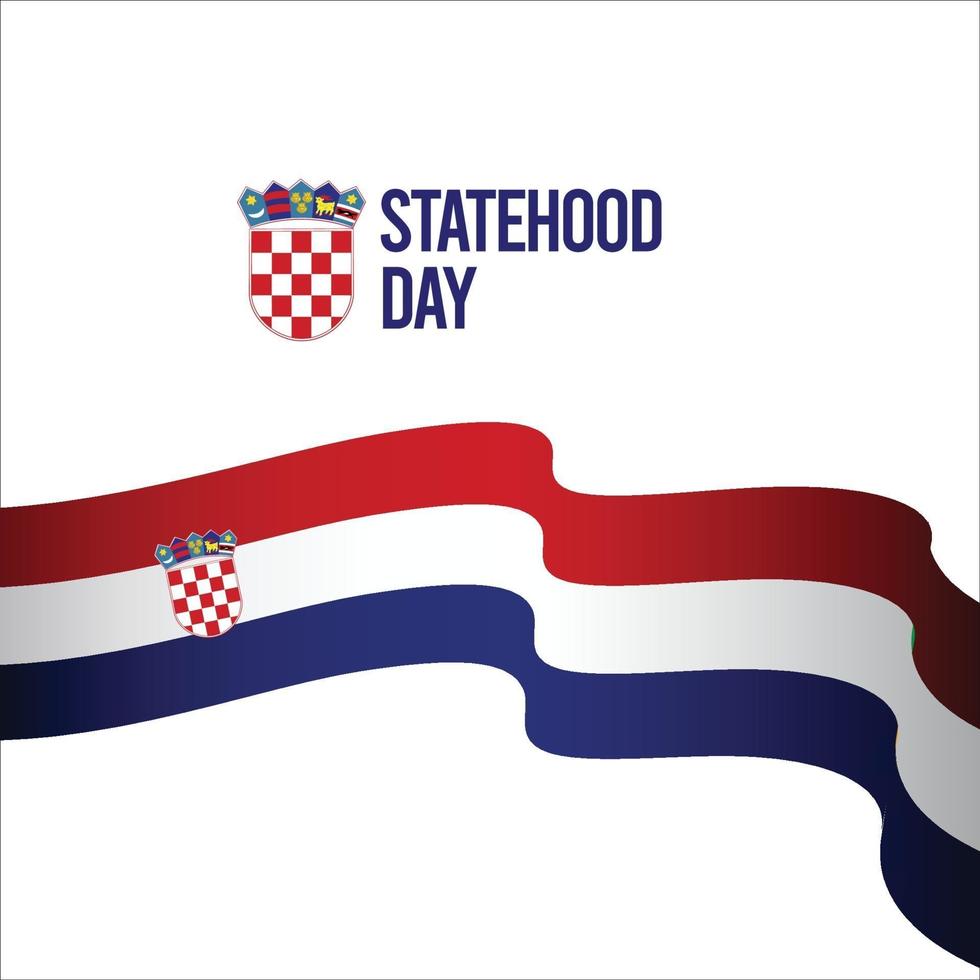 feliz dia da independência da Croácia. modelo, vetor