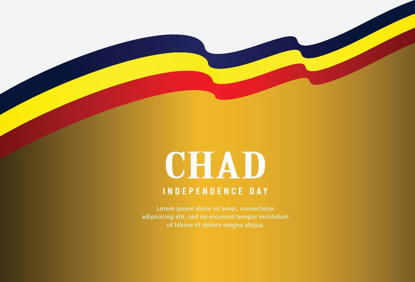 Feliz Dia da Independência do Chade. ilustração vetor