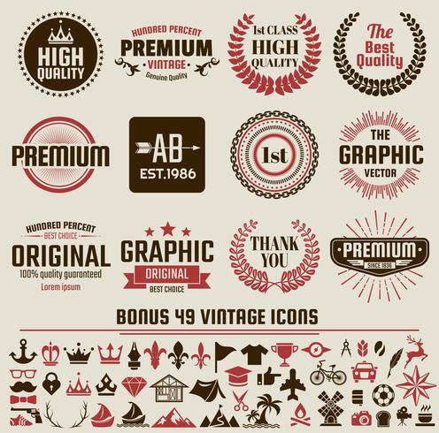 Vintage Retro Vector Logo para banner