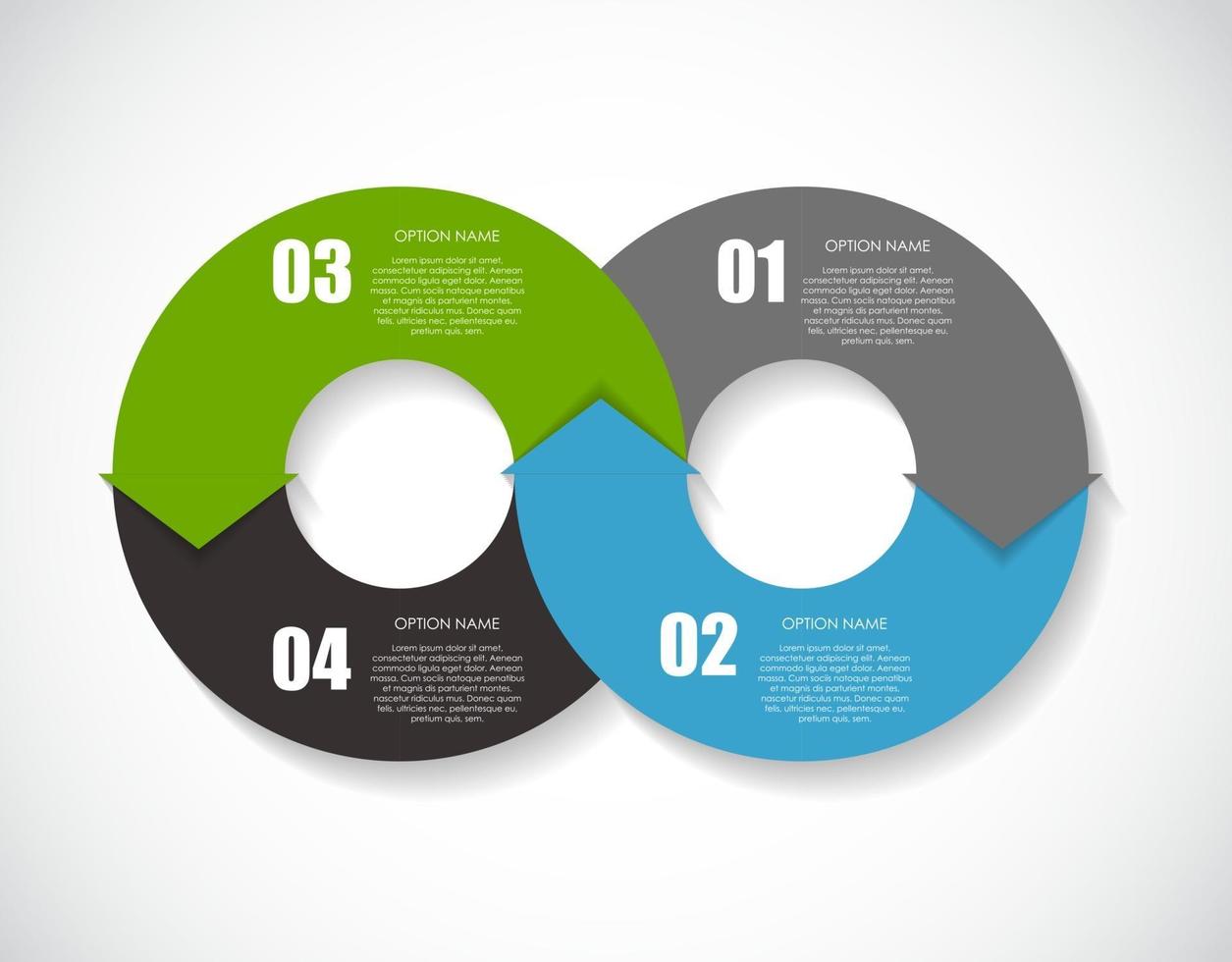 modelos de infográfico para ilustração vetorial de negócios. vetor