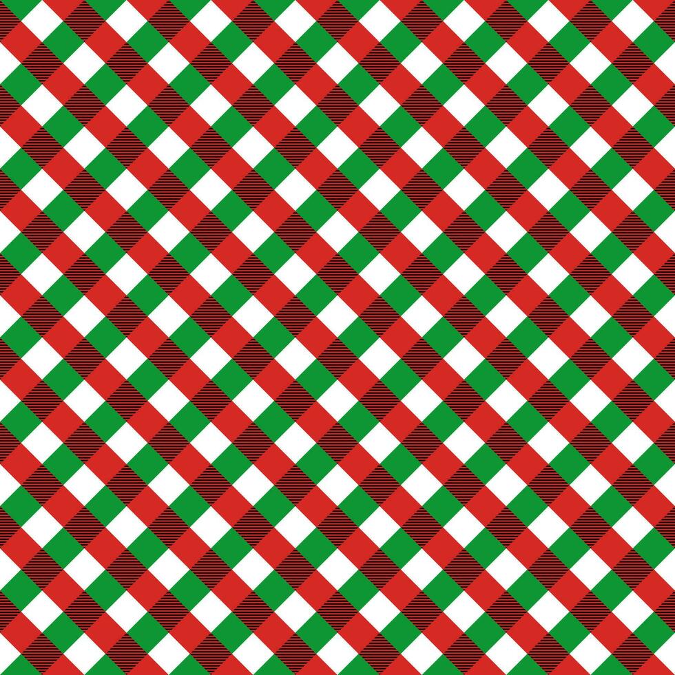 vermelho e verde desatado padronizar fundo, xadrez modelo Projeto para roupas tecido, geométrico vetor ilustração.