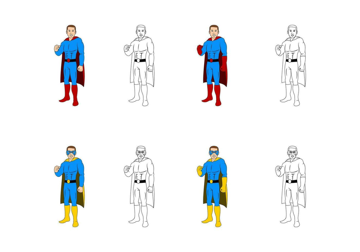 ilustração de desenho de personagem super-herói vetor