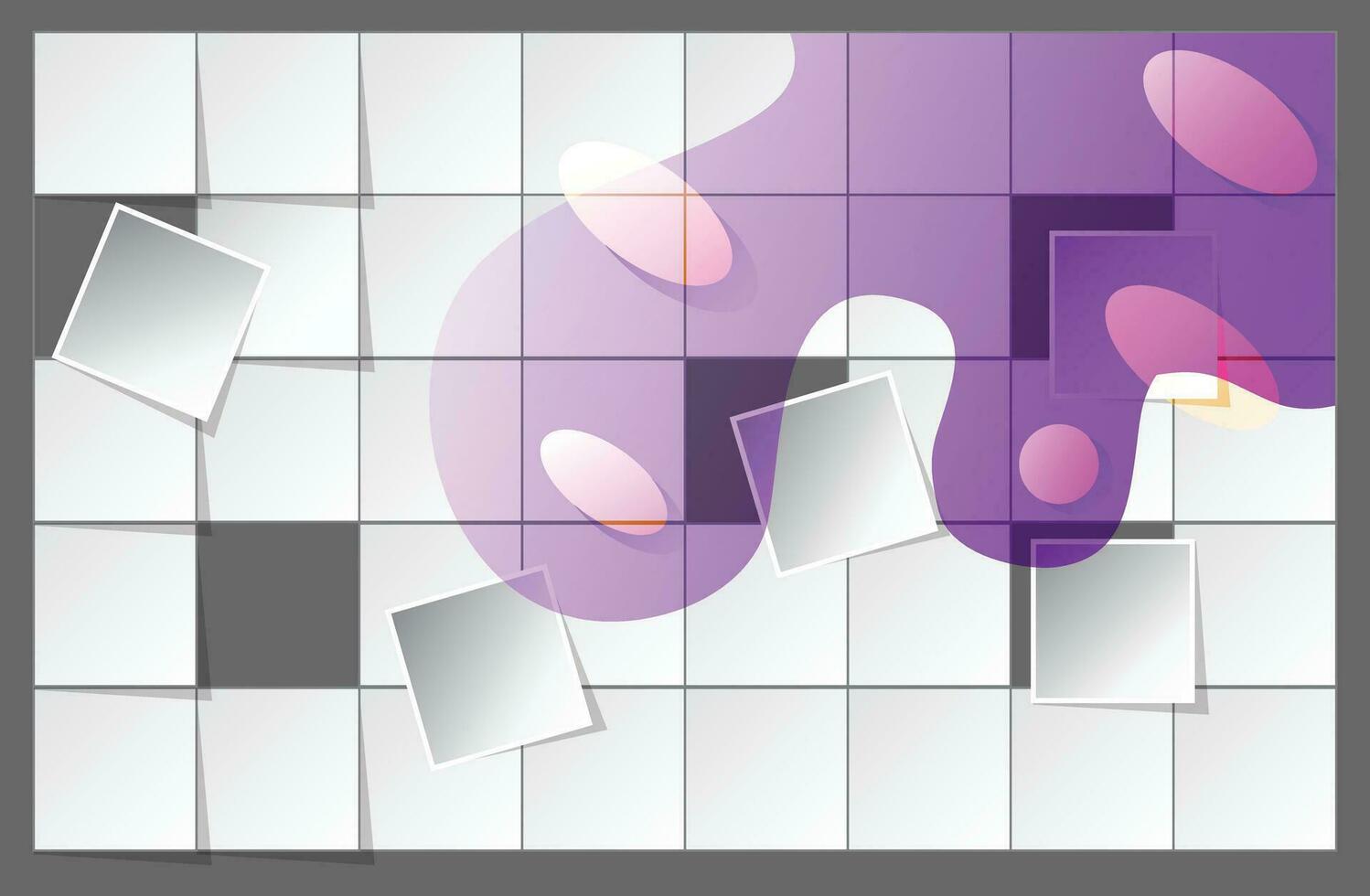 quadrado papel forma vetor com roxa respingo cor dentro três dimensional sombra gradiente. adequado para fundo Projeto.