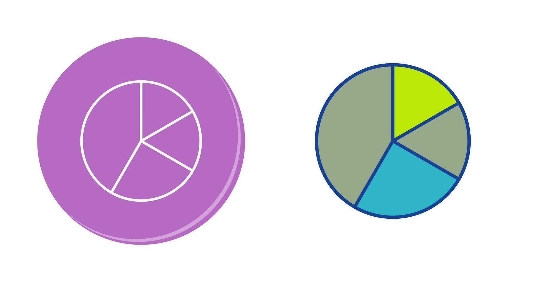 ícone de vetor de gráfico de pizza