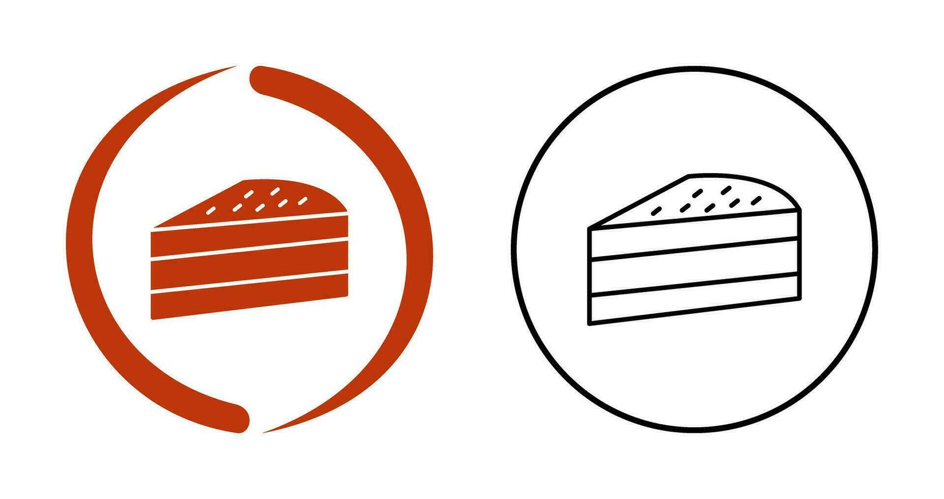 ícone de vetor de fatia de bolo