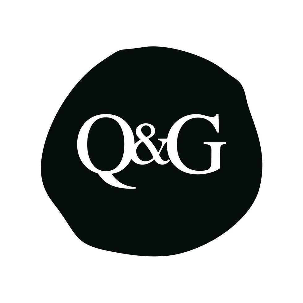 qg inicial logotipo carta escova monograma empresa vetor