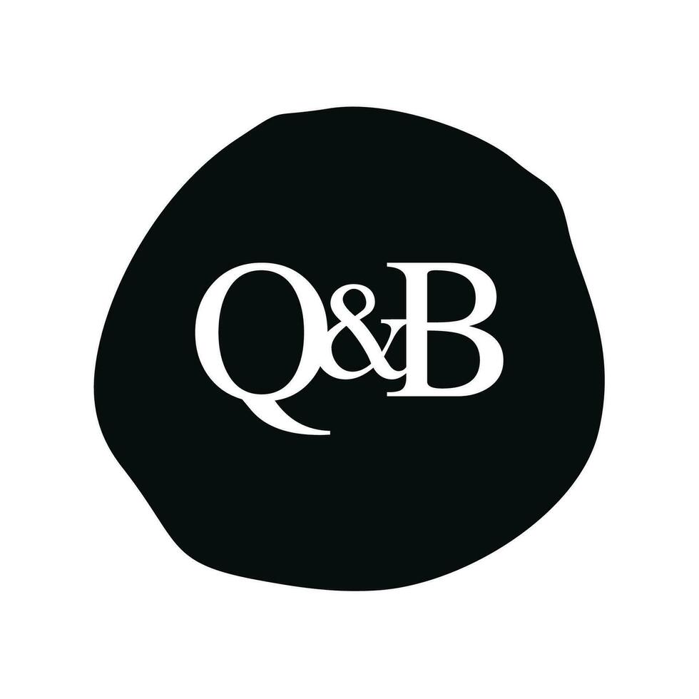 qb inicial logotipo carta escova monograma empresa vetor
