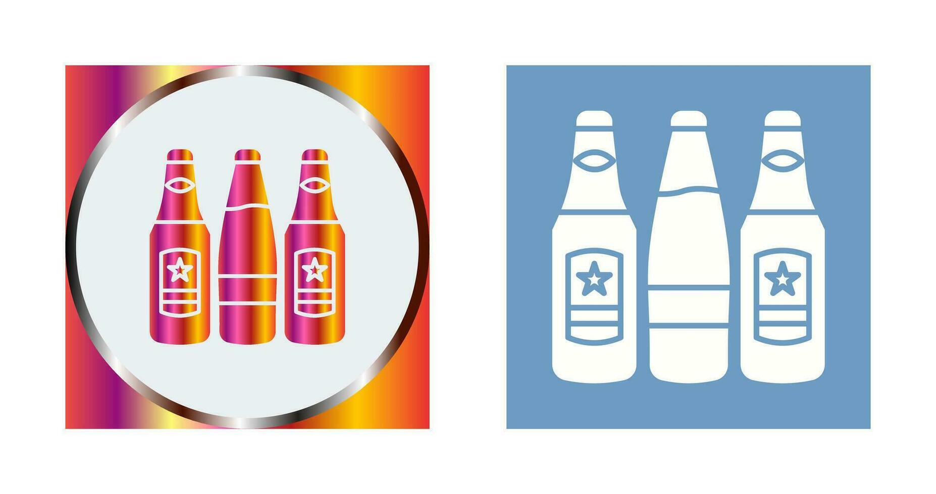ícone de vetor de garrafas de cerveja