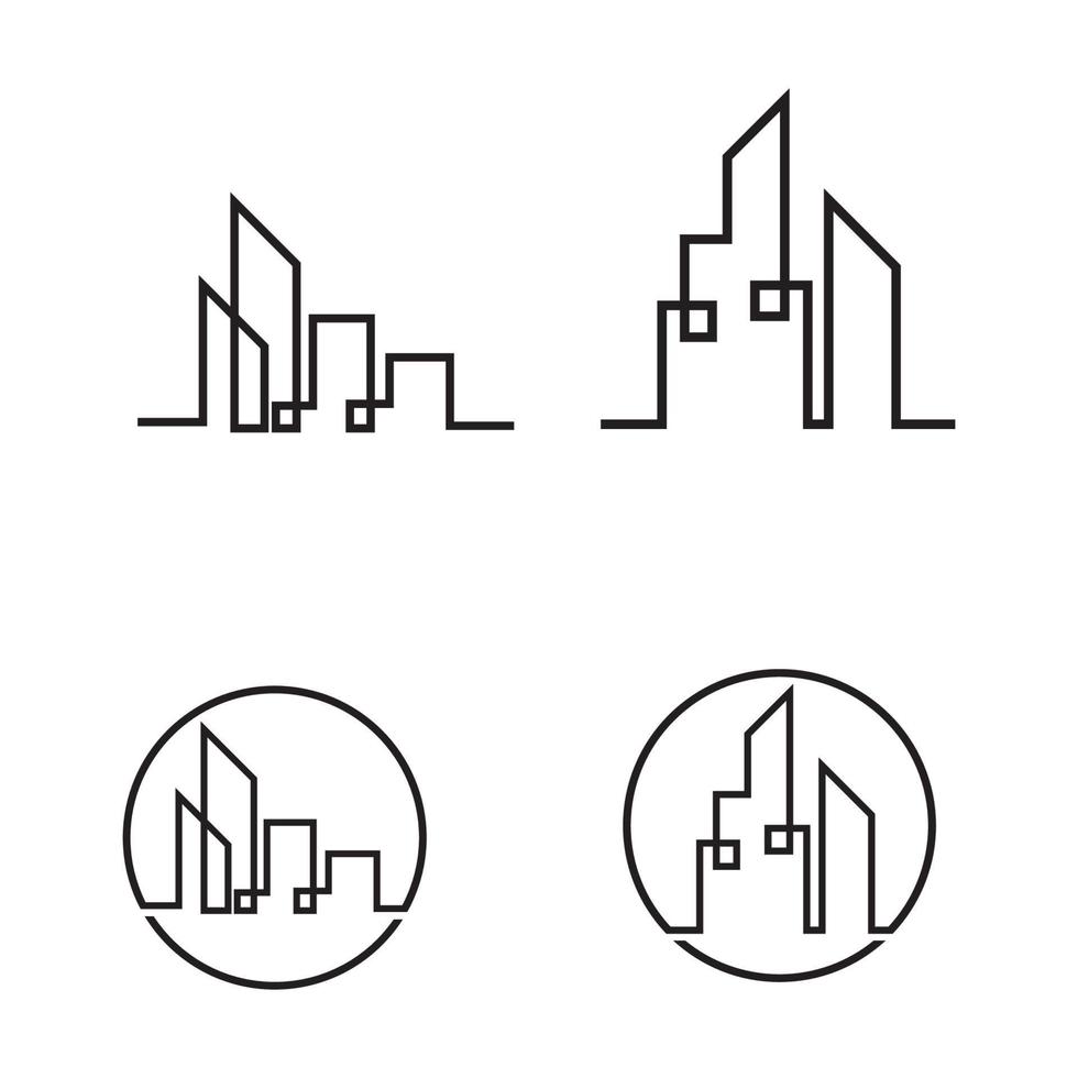 horizonte da cidade moderna. silhueta da cidade. ilustração vetorial no apartamento vetor