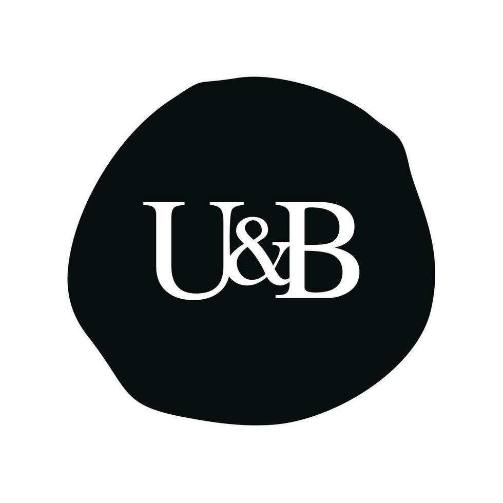 ub inicial logotipo carta escova monograma empresa vetor