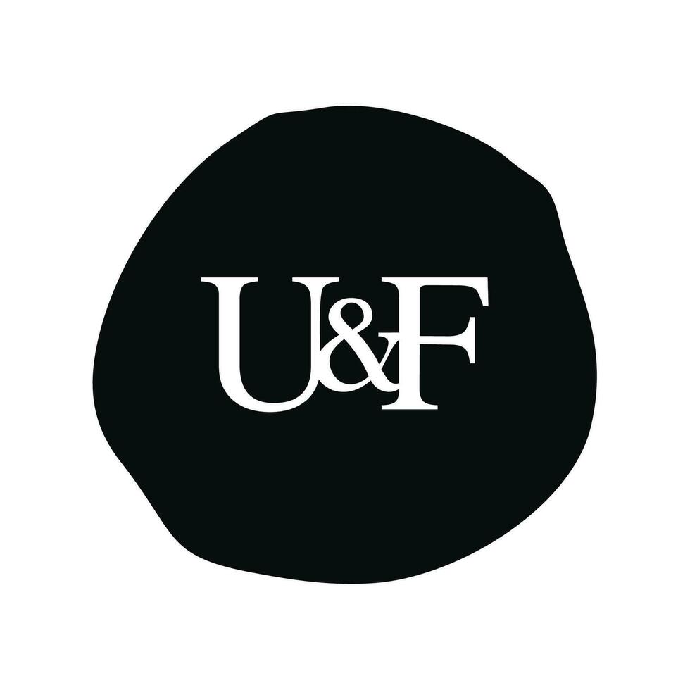 uf inicial logotipo carta escova monograma empresa vetor