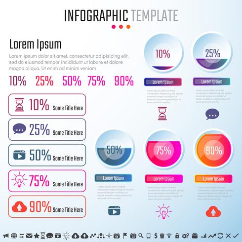 Modelo de design de infografia vetor