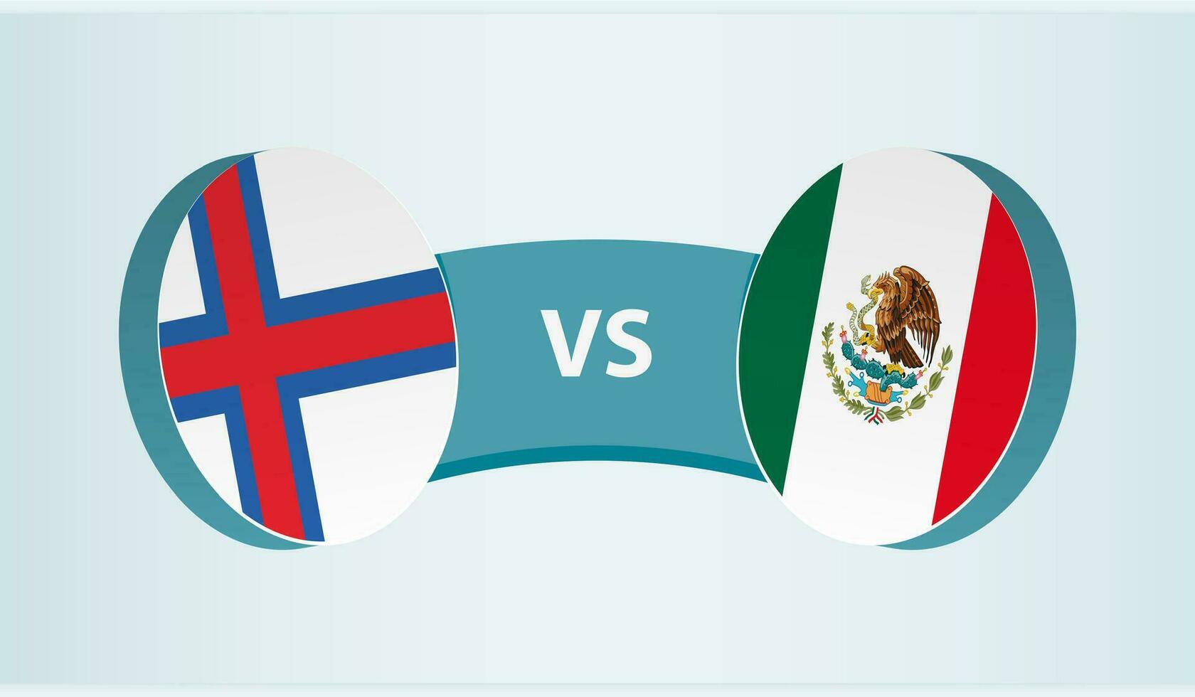 faroé ilhas versus México, equipe Esportes concorrência conceito. vetor