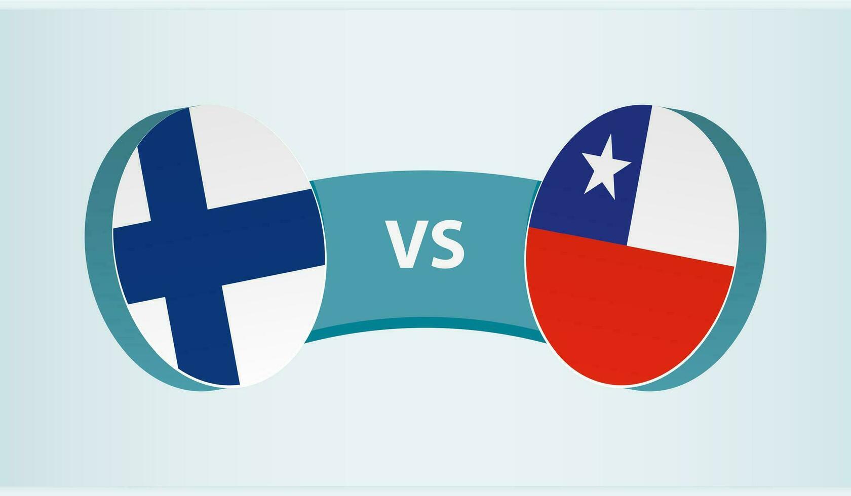 Finlândia versus Chile, equipe Esportes concorrência conceito. vetor