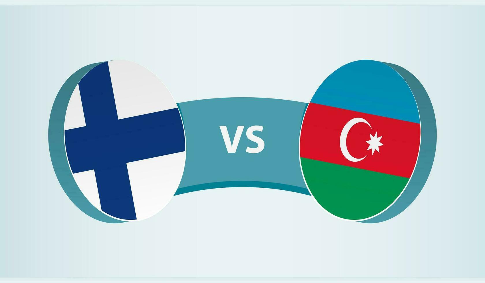 Finlândia versus Azerbaijão, equipe Esportes concorrência conceito. vetor
