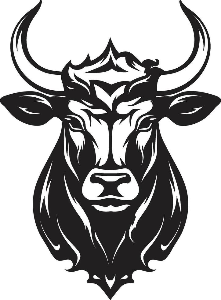 Preto laticínios vaca logotipo vetor para criativo vetor laticínios vaca logotipo Preto para criativo