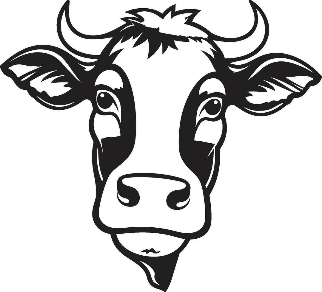 vetor laticínios vaca logotipo Preto para impressão laticínios vaca logotipo ícone Preto vetor para rede