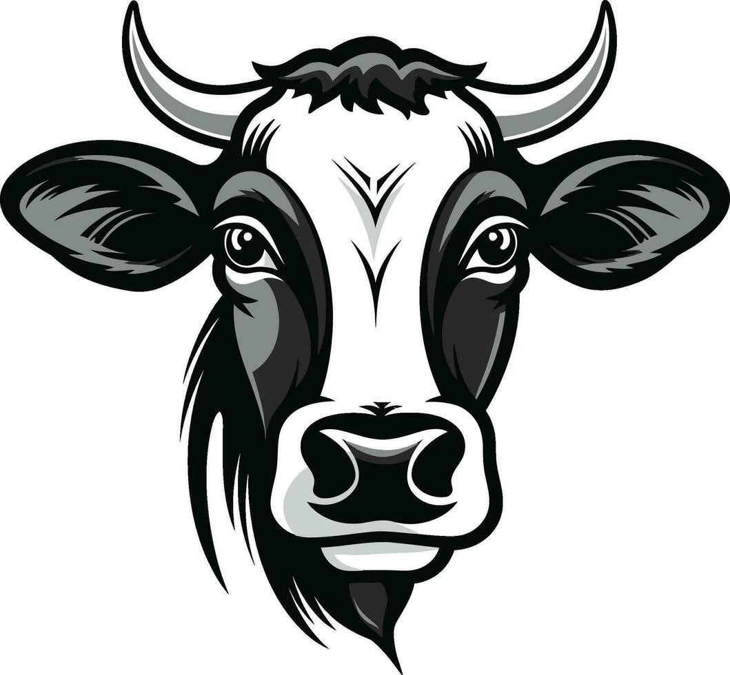 laticínios vaca logotipo ícone Preto vetor para impressão laticínios vaca Preto vetor logotipo para impressão