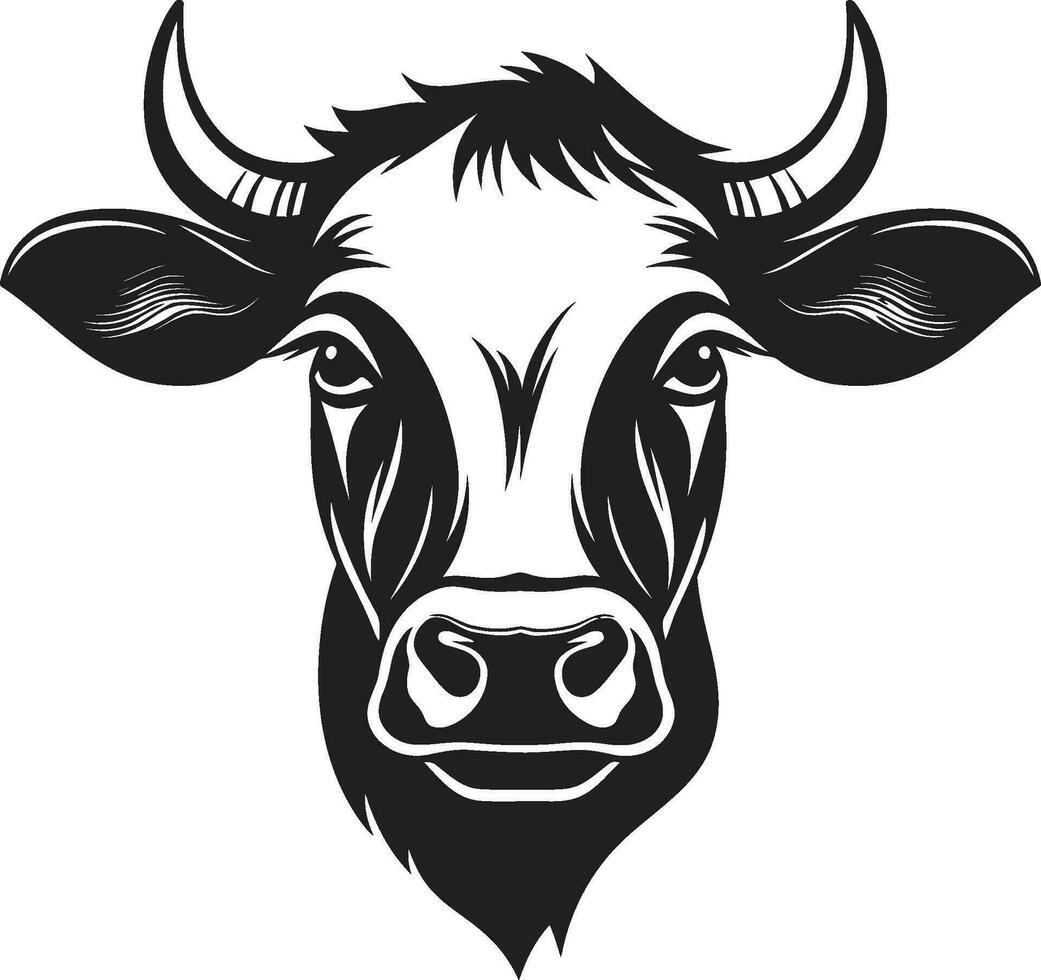 laticínios vaca Preto vetor logotipo para entretenimento o negócio Preto laticínios vaca logotipo vetor para entretenimento o negócio